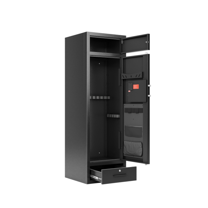 Large Fingerprint Rifle Cabinet With Removable Shelves (Unassembled)