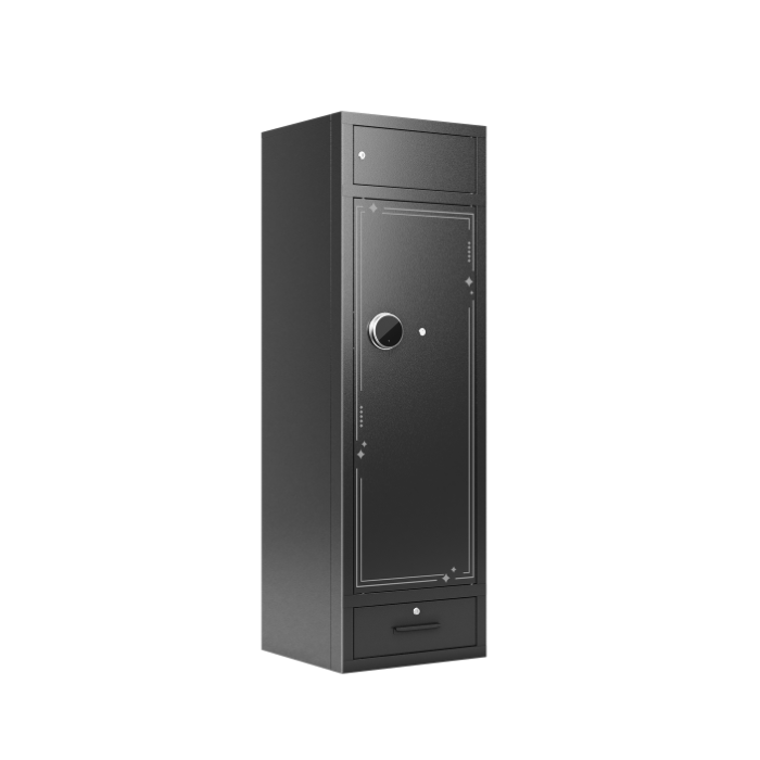 Large Fingerprint Rifle Cabinet With Removable Shelves (Unassembled)