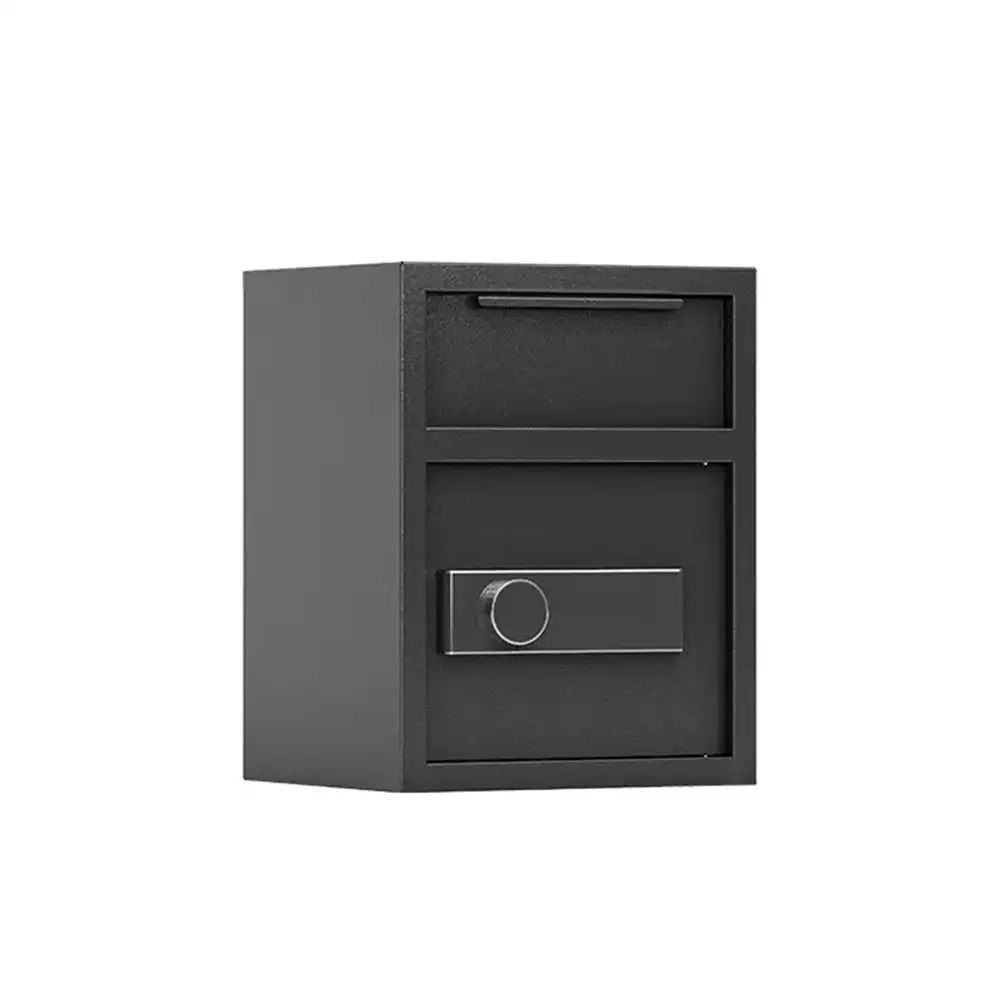 Solid Steel Cash Deposit Safe with One-Way Drop Slot Digital Password Lock